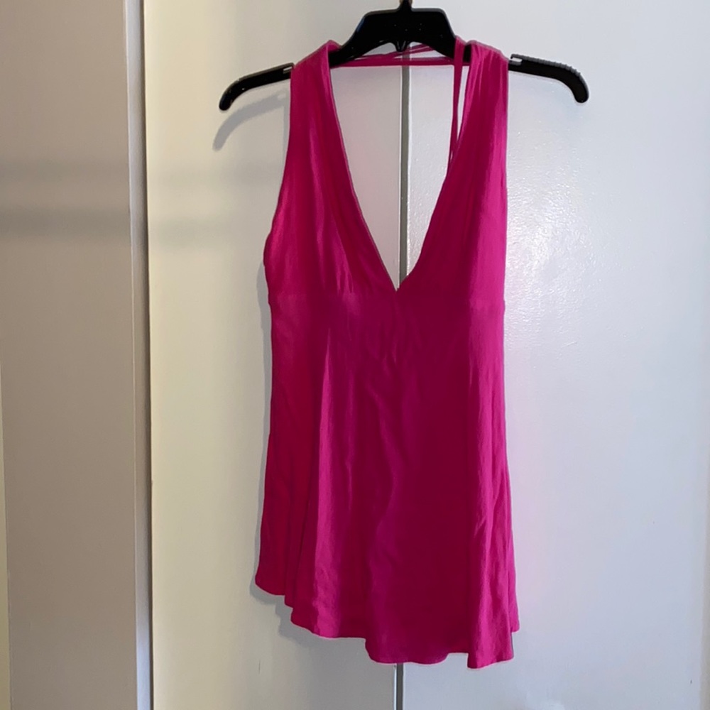 Hot pink mini dress